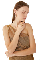 Graine de Gemmes Hoop Earrings, 24k Gold-Plated Brass