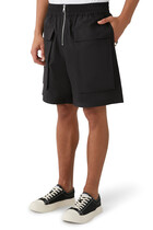 Oversized Pockets Cotton Cargo Shorts