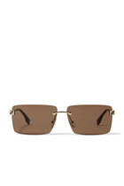 Fendi First Sky Rectangular Sunglasses