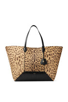 Leopard Print Diamond Tote Bag