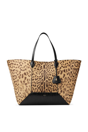 Leopard Print Diamond Tote Bag