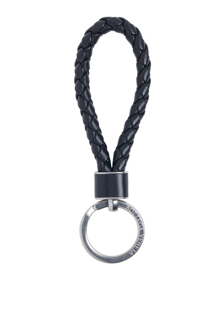 Intrecciato Leather Keyring