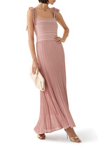 Lucky Metallic-Knit Maxi Dress