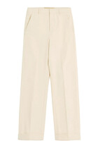 Cuffed Cotton Canvas Pants