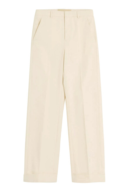 Cuffed Cotton Canvas Pants