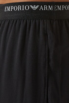 Elasticated-Waist Cosy Modal Loungewear Trousers with Logo