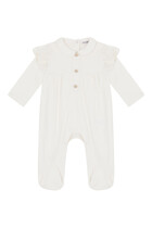 Kids Cotton Romper, Bib & Beanie Set