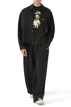 Sandwash Cupro Wide Leg Trousers