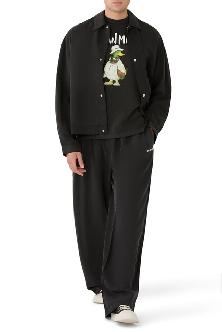 Sandwash Cupro Wide Leg Trousers