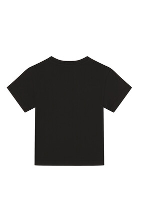 Kids Embroidered Logo Cotton T-Shirt