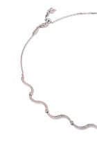 Wave Choker,  18k White Gold & Diamonds