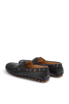 VLogo Signature Calfskin Driving Shoes