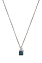 Valor Blue Topaz Necklace, Sterling Silver & Semi Precious Stone