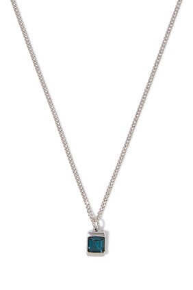 Valor Blue Topaz Necklace, Sterling Silver & Semi Precious Stone