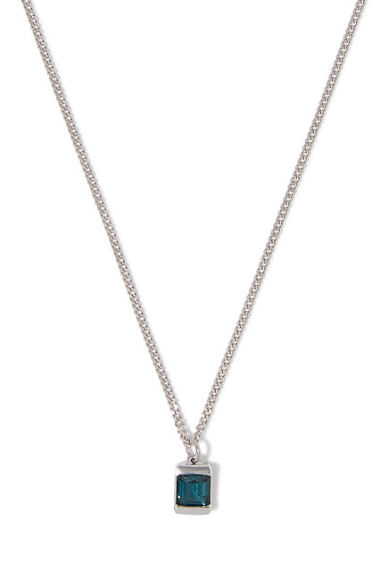 Valor Blue Topaz Necklace, Sterling Silver & Semi Precious Stone Valor Blue Topaz Necklace, Sterling Silver & Semi Precious Stone