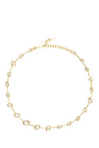 Myriad Necklace, Recycled Sterling Silver Plated in 18k Yellow Gold Vermeil &  Zirconia