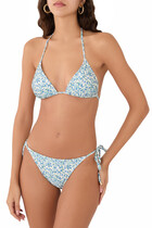 Printed String Bikini Bottoms