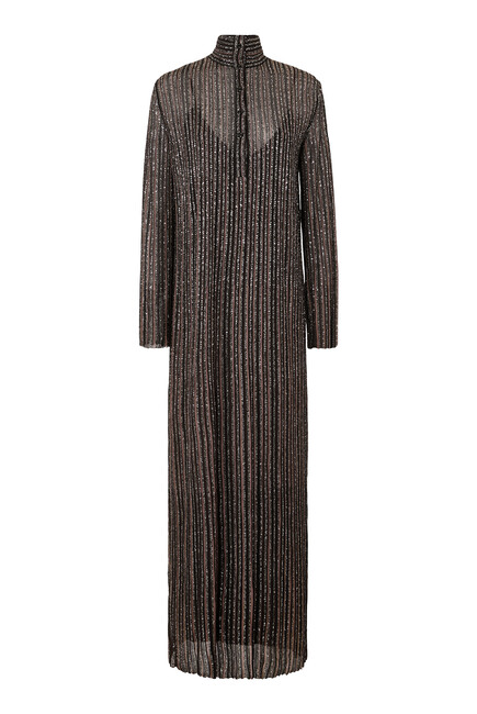  Partialized Sequinned Knit Dress 