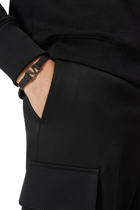   VLogo Leather Bracelet