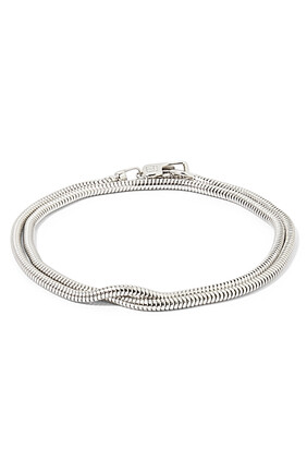 Double Wrap Snake Chain Bracelet, Sterling Silver