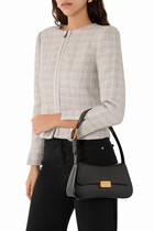 Brushed-Finish Shoulder Bag