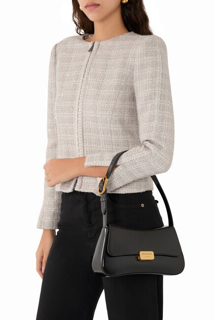 Brushed-Finish Shoulder Bag