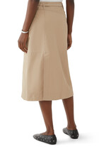Utility Skirt with Zip Chiffon Godet
