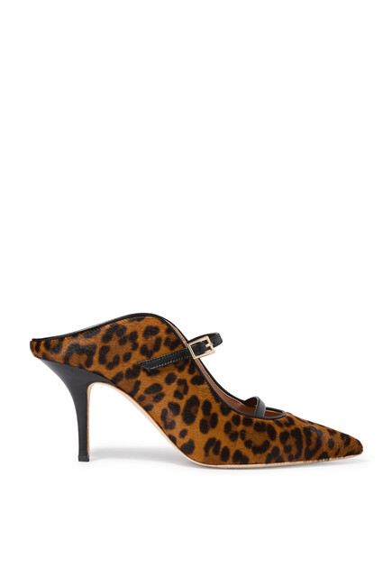 Gala 70 Leopard Calf Hair Mules