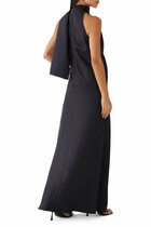 Silk Foulard Halter Dress