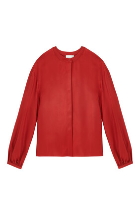Lea Silk Twill Voluminous Blouse