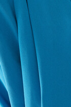 Asymmetrical Cape Sleeve Mini Dress