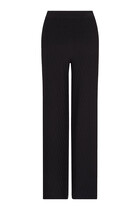 Embossed Motif Viscose-Blend Trousers