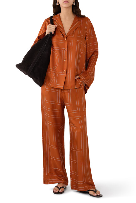 Monogram Silk PJ Bottoms