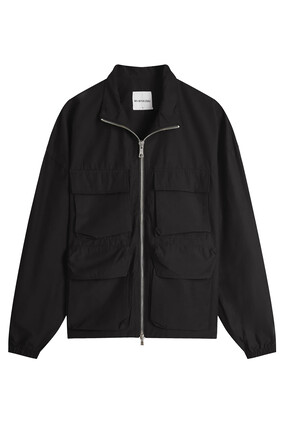 Washed Cotton Nylon Track Jacket