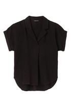 Organic Cotton Lofty Gauze Notch Collar Top