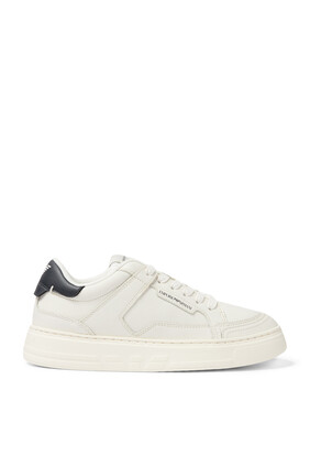 Eagle Logo Leather Sneakers