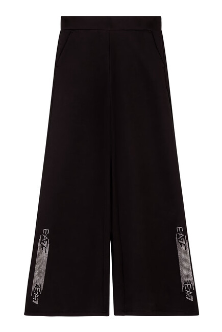 Logo Series Cotton-Blend Wide-Leg Trousers