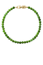 Spiritual Beads Bracelet, 18k Yellow Gold & Nephrite Jade