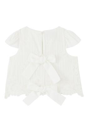 Kids Scalloped Embroidered Top