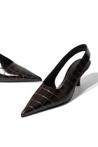 Classic Croco-Embossed Slingbacks 55
