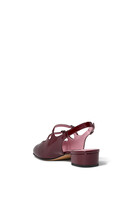 Pêche Patent Leather Slingback Mary Janes