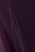 Off-Shoulder Crepe Gown