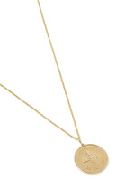 14K YG Diamond Evil Eye Coin Pendant