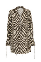 Sana Silk Shirt Tie Mini Dress