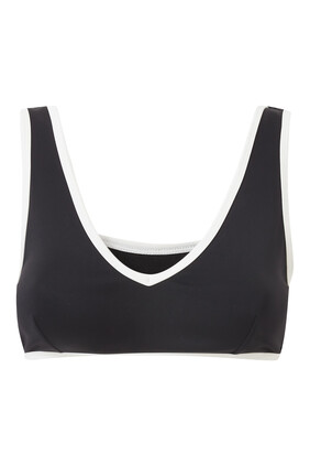 Varsity Support Crop Bikini Top