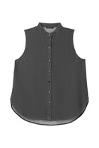 Airy Organic Cotton Twill Sleeveless Shirt