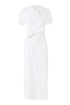  Long Piercing Dress in Cotton Jersey