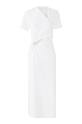  Long Piercing Dress in Cotton Jersey