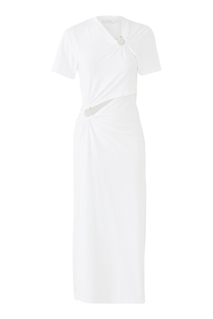 Long Piercing Dress in Cotton Jersey