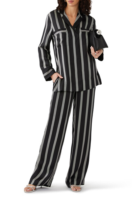 Soto Herringbone Stripe Pants
